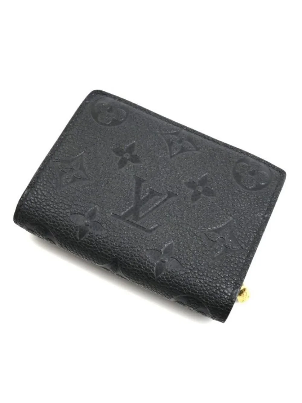Louis Vuitton Portefeuille Clair Bifold Wallet Monogram Empreinte Noir